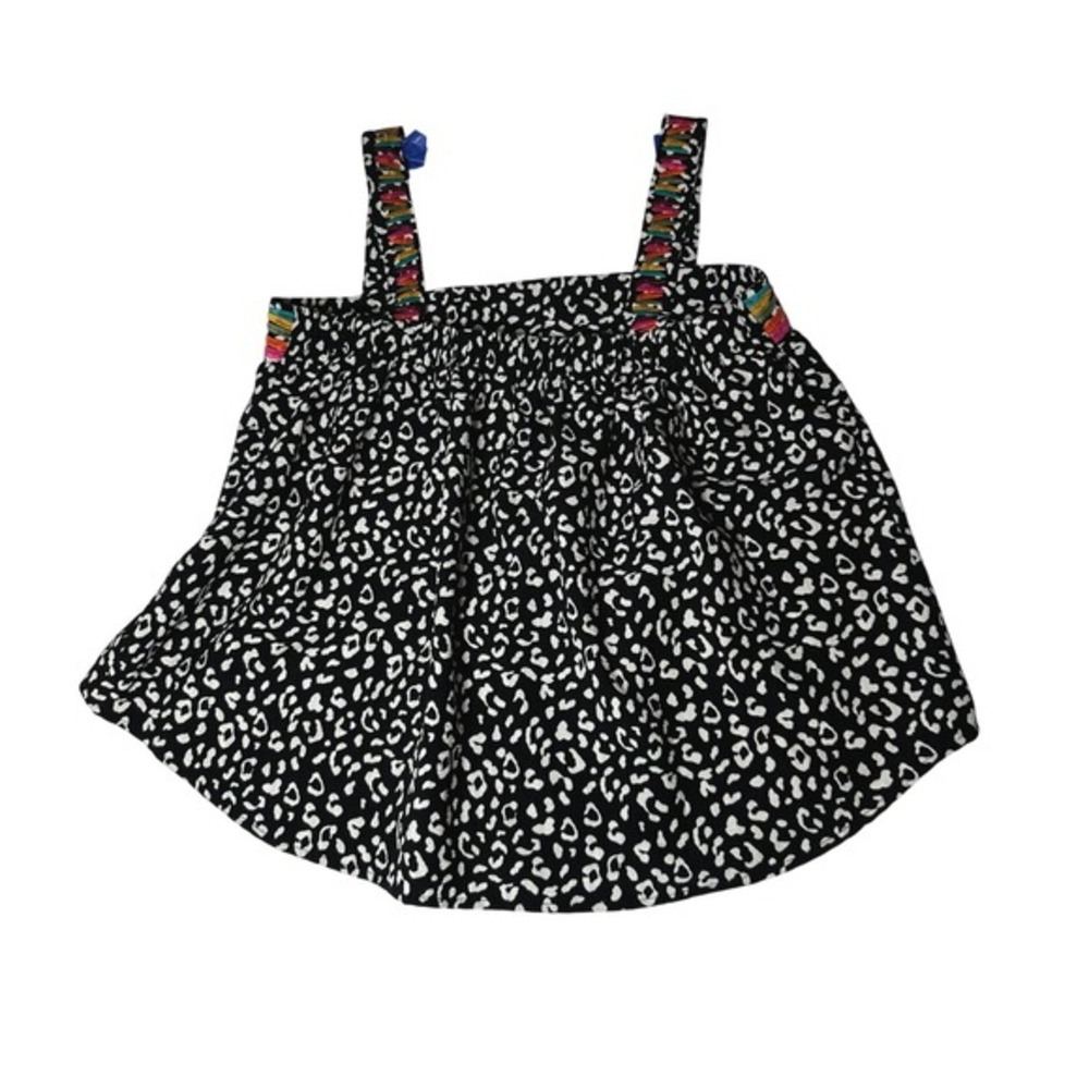 THML Leopard Print Embroidered Boho Tank Top Large - Picture 3 of 6